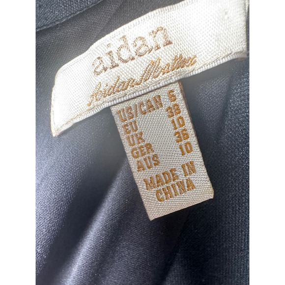 Aiden Mattox Gown Black Sleeveless Bodice Printed Organza Maxi Dress size 6 - Picture 7 of 8